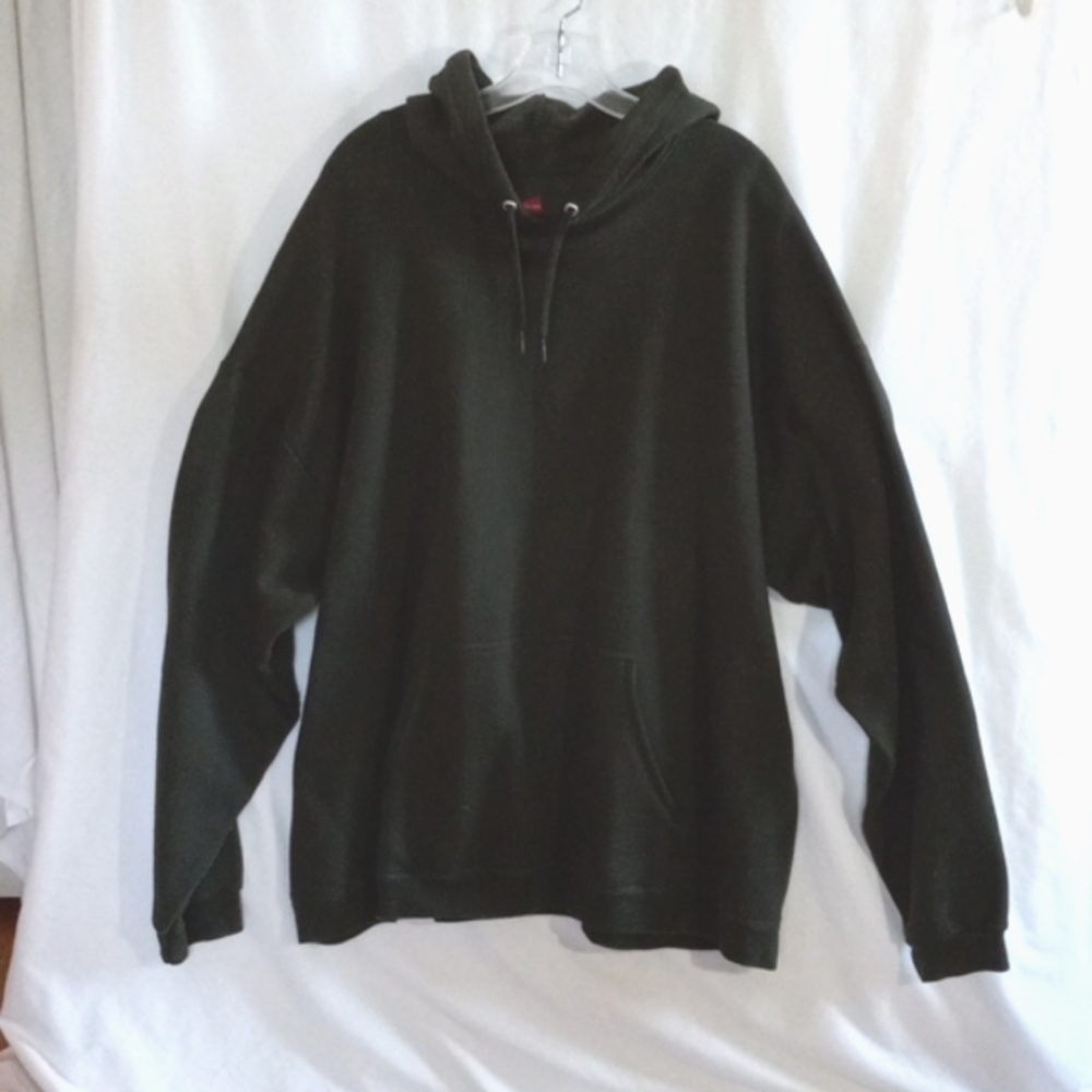 HANES 2X Green pullover shirt with Hoodie